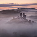 Misty Morning at Corfe Castle